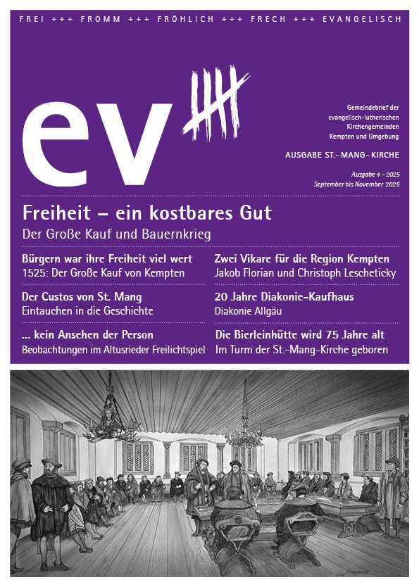 Gemeindebrief ev5 - Herbst 4/2025 (September bis November) - Thema Freiheit - Ein kostbares Gut