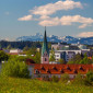 Blick auf die St.-Mang-Kirche vom Keck