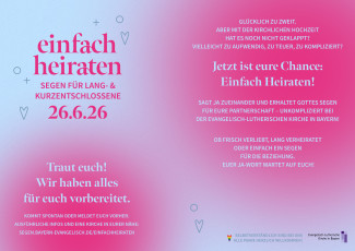 einfach heiraten - SEgen für Lang- und Kurzentschlossene - 26.6.26