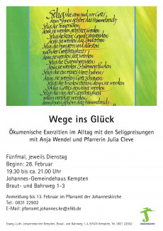 Plakat Exerzitien