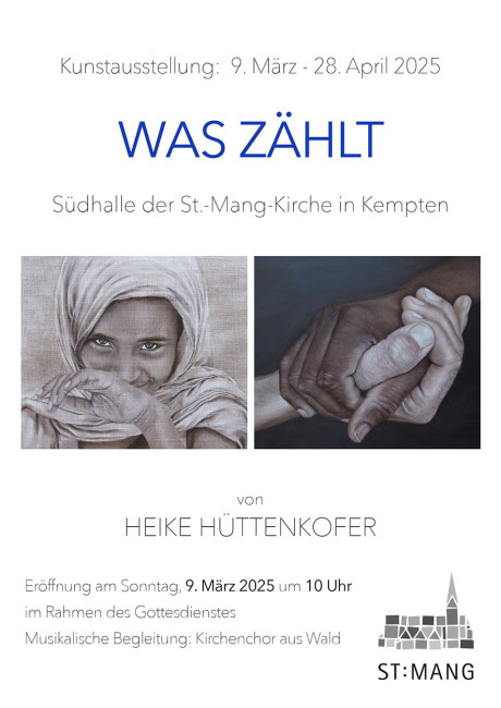 WAS ZÄHLT - Kunstausstellung mit Werken von Heike Hüttenkofer - ab 9. März in der St.-Mang-Kirche