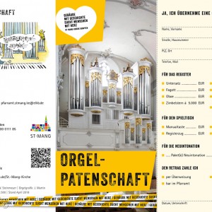 Formular Orgelpatenschaft Spende